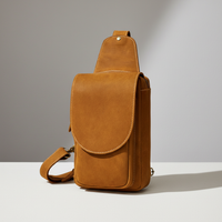 Newsbirds High Quality Big Chest Bag Real Cowhide Leather Chest Bags Crazy Horse Leather Men's Sling Bag Chest Pack for Man Male