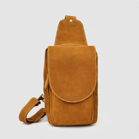 Newsbirds High Quality Big Chest Bag Real Cowhide Leather Chest Bags Crazy Horse Leather Men's Sling Bag Chest Pack for Man Male